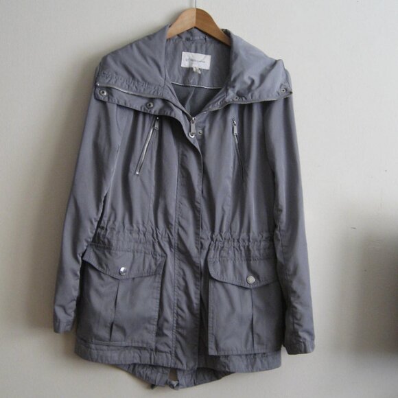 BCBGeneration Anorak Windbreaker Jacket, Silver Gray, Size Medium - Picture 3 of 10